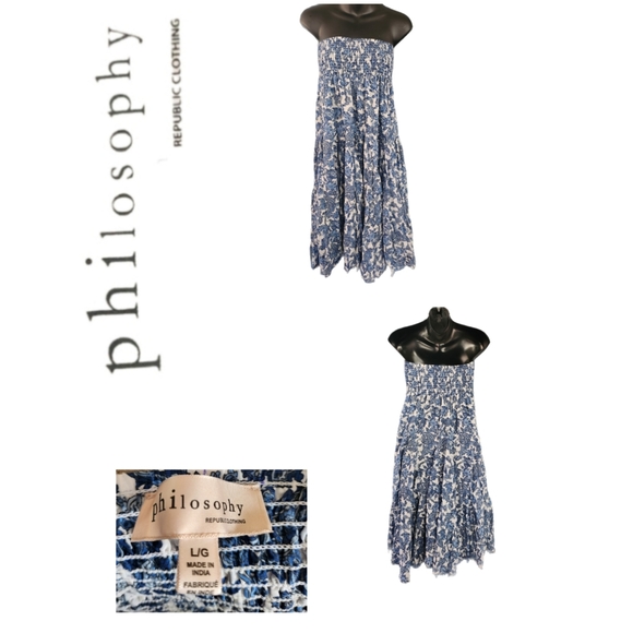 philosophy republic clothing Dresses & Skirts - Philosophy republic clothing Paisley Print Strapless Sundress SIZE Large